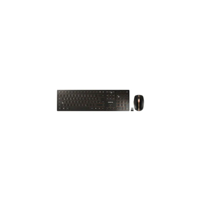 Cherry Slim Wireless Keyboard & Mouse Combo - JD-9100DE-2 - German QWERTZ, Black, 2.4GHz + Bluetooth — image 1