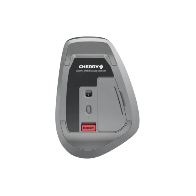 Cherry STREAM COMFORT Wireless Mouse - Right-Hand Ergonomic, 4000 DPI, 2.4 GHz Nano Receiver - Black/Grey — image 2