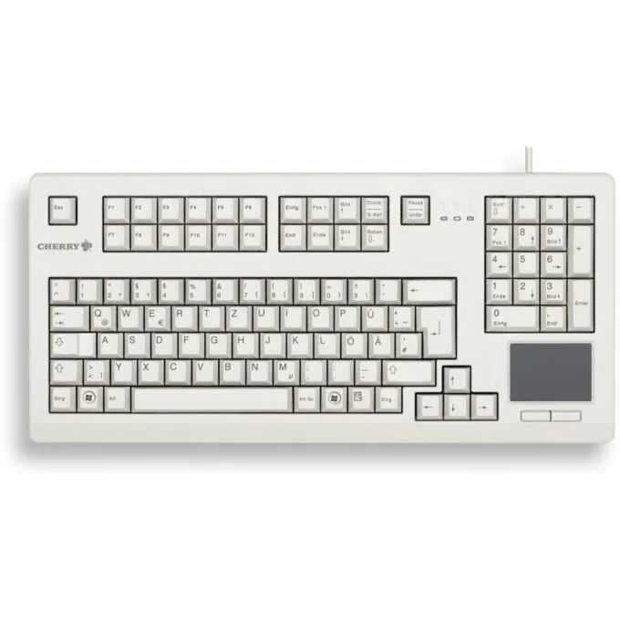 CHERRY TouchBoard G80-11900LUMDE-0 - Grey, Cherry MX Black, Wired USB, Full-size QWERTZ with Touchpad — image 1