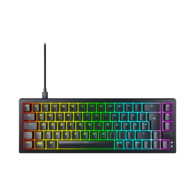 Cherry Xtrfy K5V2 - MX2A Red - 65% Compact RGB Mechanical Gaming Keyboard, QWERTZ German, Black, Wired USB — image 1