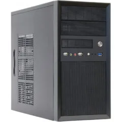 Chieftec CT-01B-OP Mini Tower Micro-ATX Case - Black Mesh