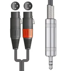 Chord CLASSIC Leads - 190.136UK - 3.5mm to 2 XLRF Stereo 1.0m