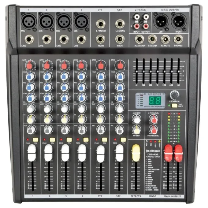 Citronic 8 Channel Mixer & Amplifier - CSP408 - 400W with DSP 170.841UK — image 2