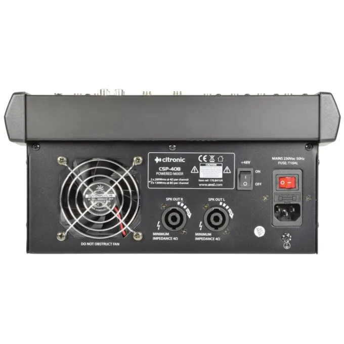 Citronic 8 Channel Mixer & Amplifier - CSP408 - 400W with DSP 170.841UK — image 5