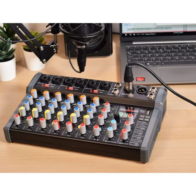 Citronic 8ch Mixer with DSP BT PC USB Play-Rec - CMA-10 - 8ch Mixer with DSP BT PC USB Play-Rec — image 3