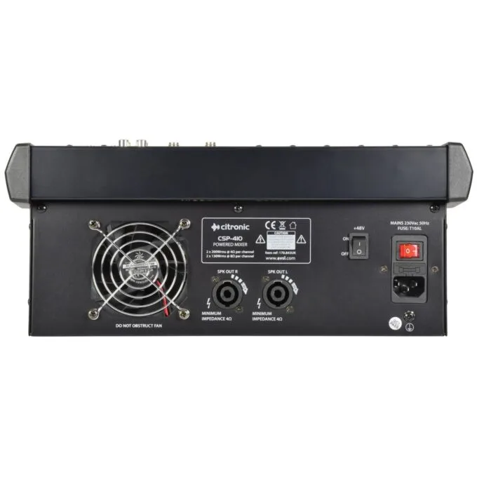 Citronic Mixer & Amplifier - CSP410 - 10 Channel Mixer & Amplifier 400W with DSP 170.843UK — image 4