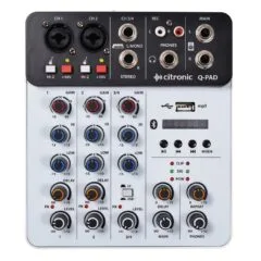 Citronic Mixer Studio QPAD - 170.814UK - 2ch BT USB Play-Rec