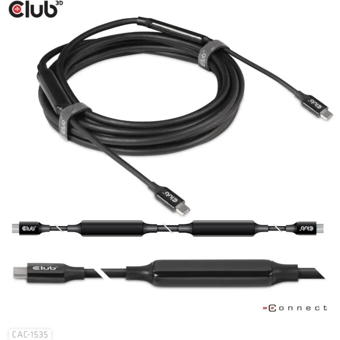 Club3D Cable - USB 3.2 Type-C 5m Active St St — image 2