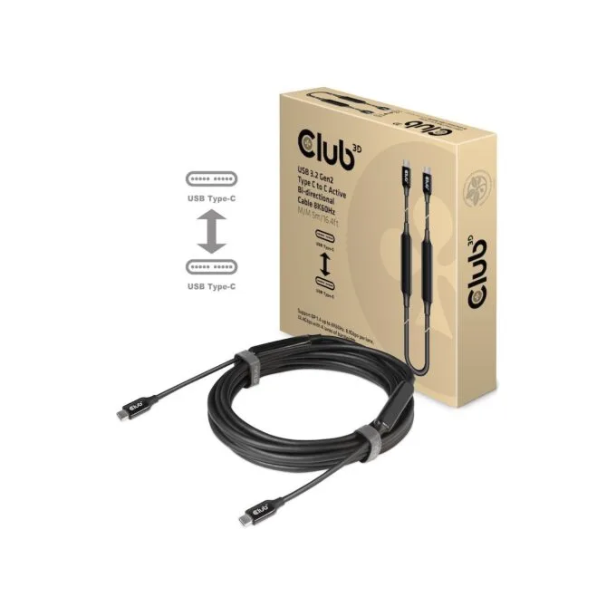 Club3D Cable - USB 3.2 Type-C 5m Active St St — image 3