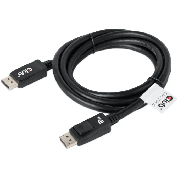 Club3D DisplayPort Cable - 1.4 HBR3 32.4Gb s 2m 8K60Hz St St Polybag — image 3