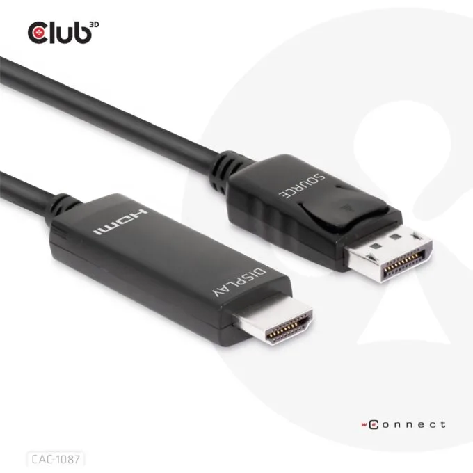 Club3D DisplayPort Cable - DisplayPort 1.4 to HDMI HDR 8K60Hz active 3m — image 2