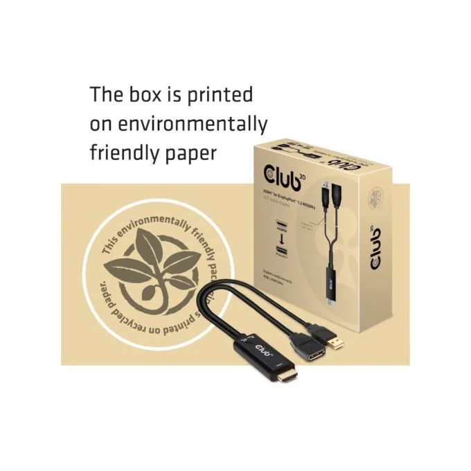 Club3D HDMI 2.0 to DP 1.2 4K60Hz HDR Active Adapter — image 6