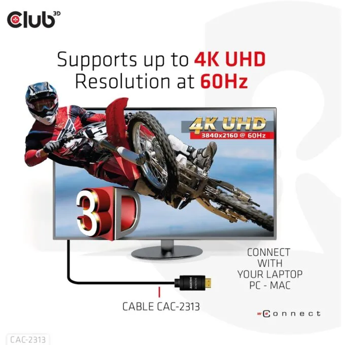 Club3D HDMI Cable A - to A 2.0 RedMere 4K60Hz UHD 10 Meter retail — image 11