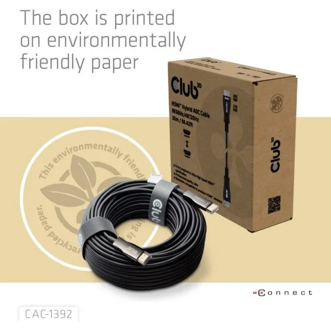 Club3D HDMI Cable A - to A 2.1 Active Optical 8K60Hz UHD 30 m — image 14