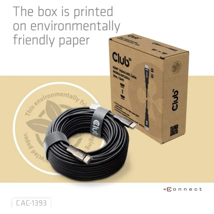 Club3D HDMI Cable A - to A 2.1 active optical 8K60Hz UHD 50 meter retail — image 10