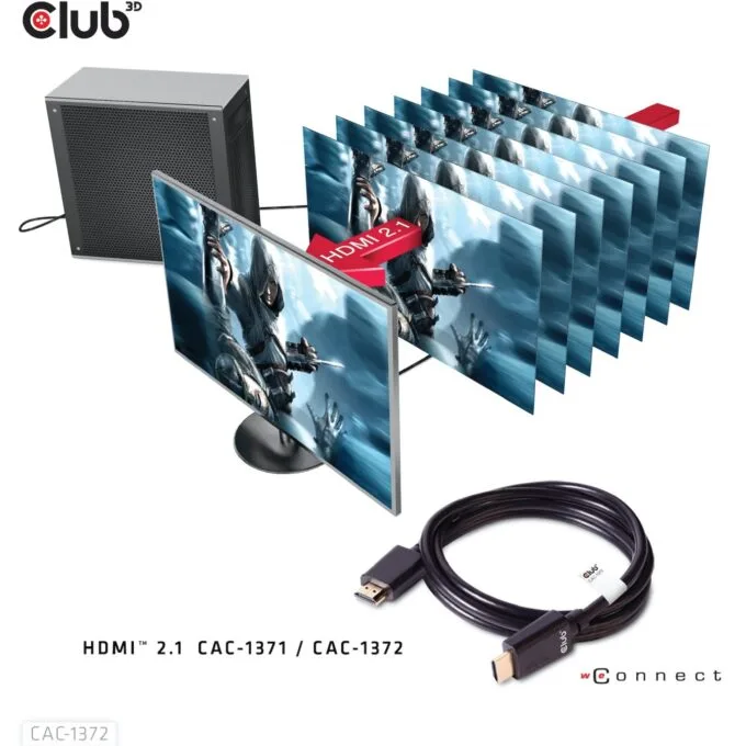 Club3D HDMI Cable A to A - 2.1 Ultra High Speed - 10K HDR - 2 m - Retail — image 13