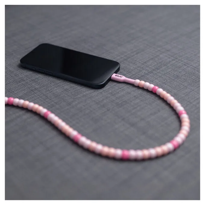 Club3D Lifestyle USB-C Perlen-Kabel PD60W.480Mbps 2m rosa — image 5