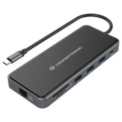 CONCEPTRONIC 12-1 Dock USB-C- to 2xHDMI 3xUSB-A AUX + 25cm gr