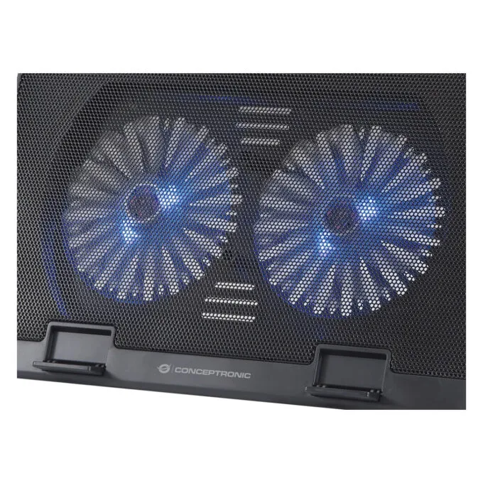 CONCEPTRONIC 2-Fan USB-A2.0 Laptop-Kühlpad 30Kg 17' sw — image 6