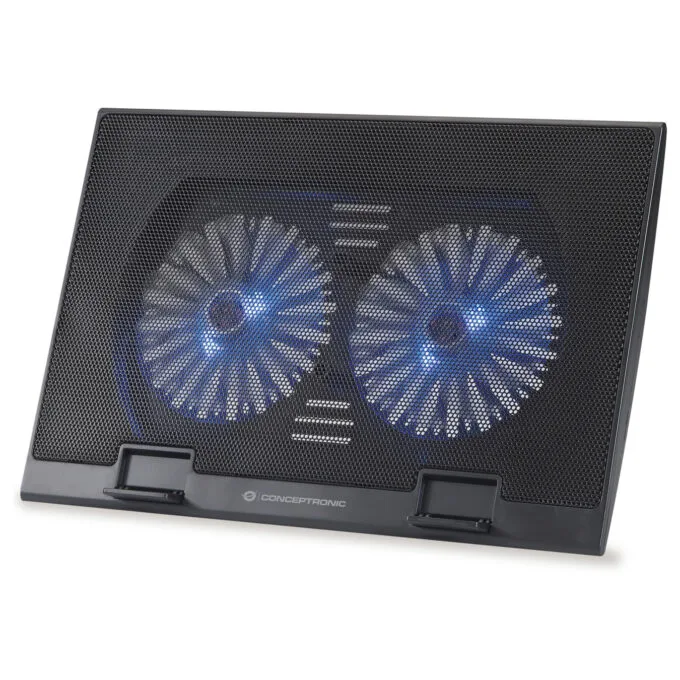 CONCEPTRONIC 2-Fan USB-A2.0 Laptop-Kühlpad 30Kg 17' sw — image 1
