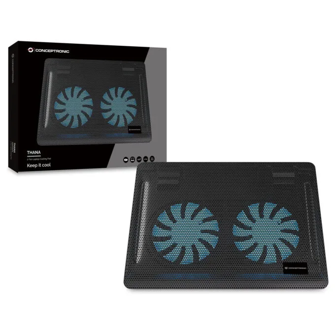 CONCEPTRONIC 2-Fan USB-A2.0 Laptop-Kühlpad 3Kg 15.6' sw — image 5