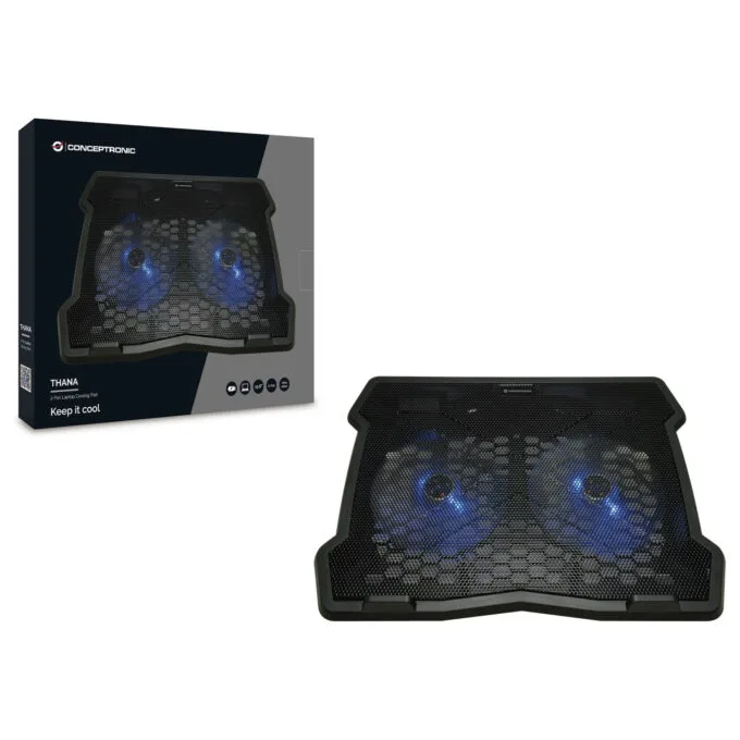 CONCEPTRONIC 2-Fan USB-A2.0 Laptop-Kühlpad 5Kg 15.6' sw — image 3