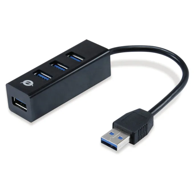 CONCEPTRONIC 4-Port Hub USB-A3.0 -C Adap.- to 4xA3.0 o.Netz. sw — image 4