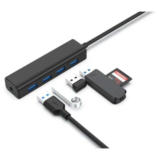 CONCEPTRONIC 4-Port Hub USB-A3.0- to 4xA3.0 o.Netz. sw — image 3