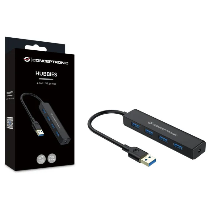 CONCEPTRONIC 4-Port Hub USB-A3.0- to 4xA3.0 o.Netz. sw — image 4