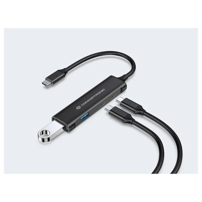 CONCEPTRONIC 4-Port Hub USB-C3.2Gen1- to 2xA3.0 2xC o.Netz. sw — image 5