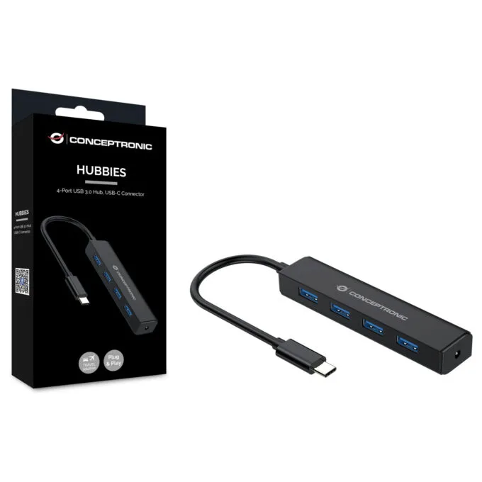 CONCEPTRONIC 4-Port Hub USB-C3.2Gen1- to 4xA3.0 o.Netz. sw — image 4