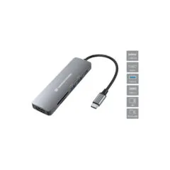 CONCEPTRONIC 6-1 Dock USB-C- to HDMI 2xUSB-A SD TF + 15cm gr