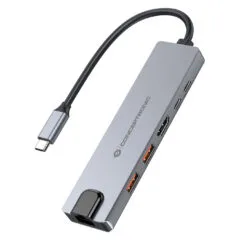 CONCEPTRONIC 6-1 Dock USB-C- to HDMI 2xUSB-A USB-C + 25cm si