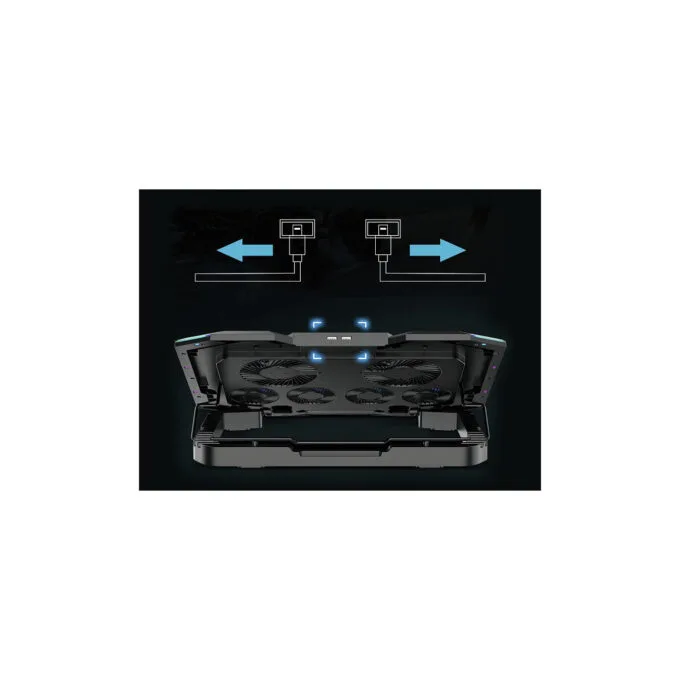 CONCEPTRONIC 6-Fan USB-A2.0 Laptop-Kühlpad 30Kg RGB 17' sw — image 5
