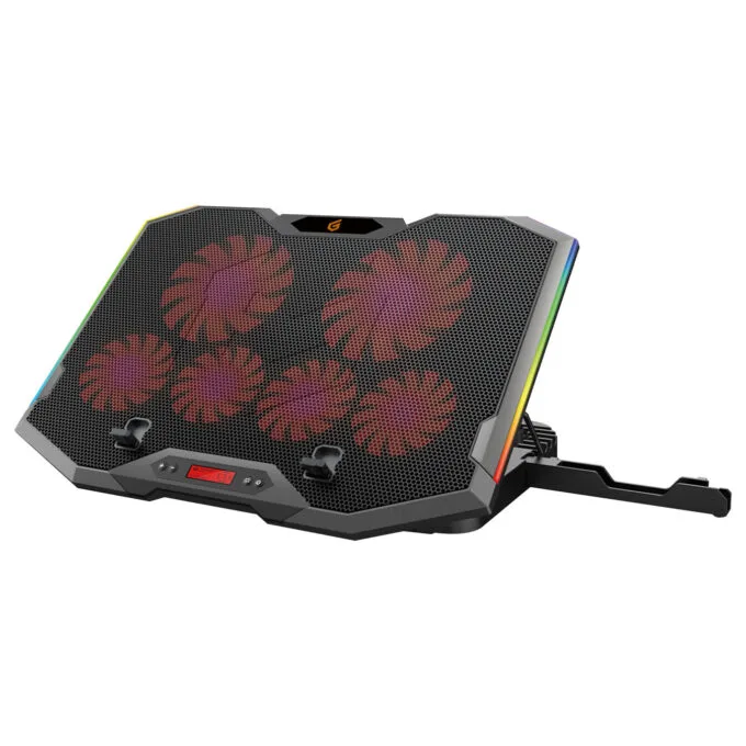 CONCEPTRONIC 6-Fan USB-A2.0 Laptop-Kühlpad 30Kg RGB 17' sw — image 1