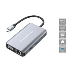 CONCEPTRONIC 7-1 Dock USB-C- to HDMI 3xUSB-A VGA + 25cm gr