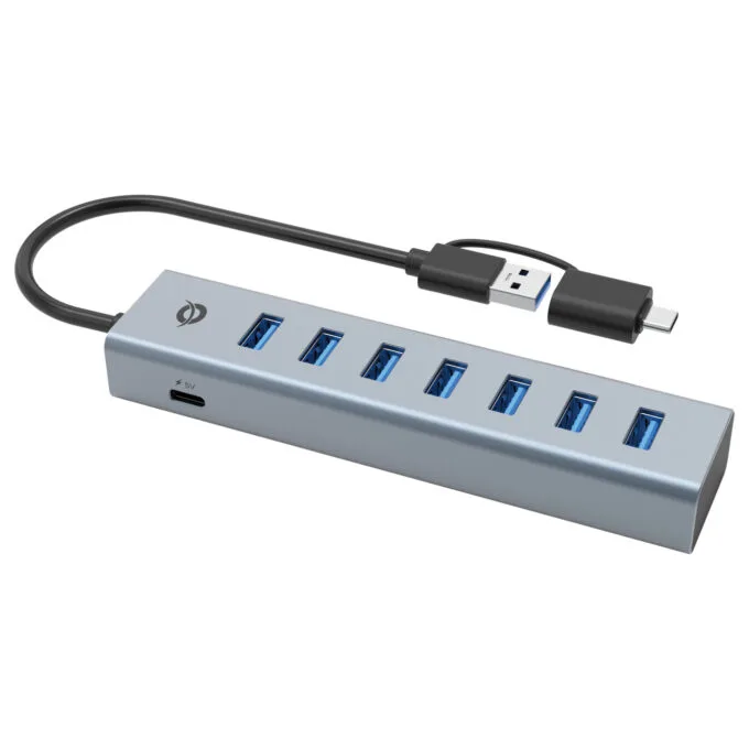 CONCEPTRONIC 7-Port Hub USB-A3.0 -C Adap.- to 7xA3.0 o.Netz. gr — image 2