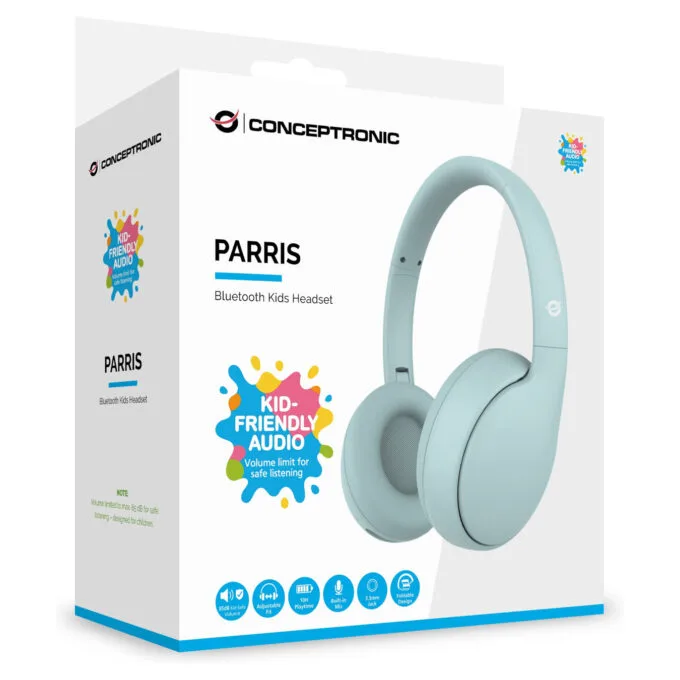 CONCEPTRONIC Headset Kids Wireless BT6.0 Mikro 85dB 10Std blue — image 4