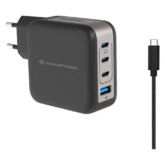 CONCEPTRONIC Ladegerät 4Port GaN 3xUSB-C 1xA100WPD3.0 PPS sw