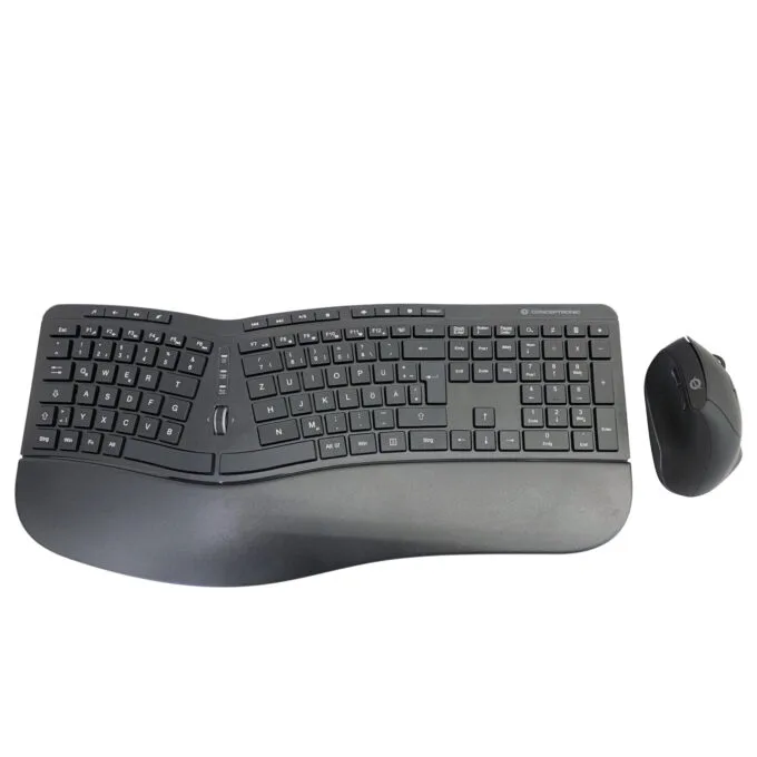 CONCEPTRONIC Wireless Keyboard+Mouse.ergo.Layout deutsch sw — image 1