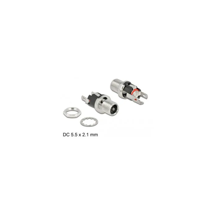 Connector DC 5.5 x 2.1 x 12.0mm socket for installation, plug — image 2