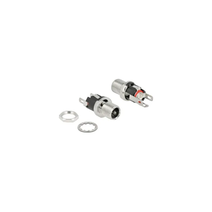 Connector DC 5.5 x 2.1 x 12.0mm socket for installation, plug — image 1