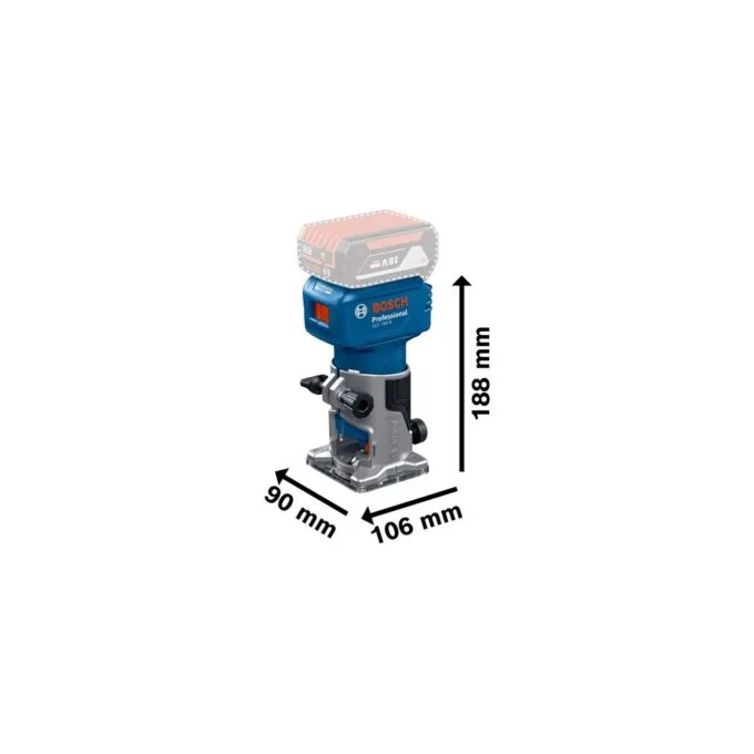 Cordless edge milling machine laminate cutter - GLF 18V-8 - Professional solo, 18 volts, router — image 3