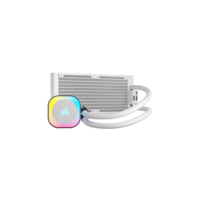 Corsair iCUE H100i RGB AIO - CW-9061005-WW - 240mm Radiator, White, 2x120mm RGB Fans — image 2