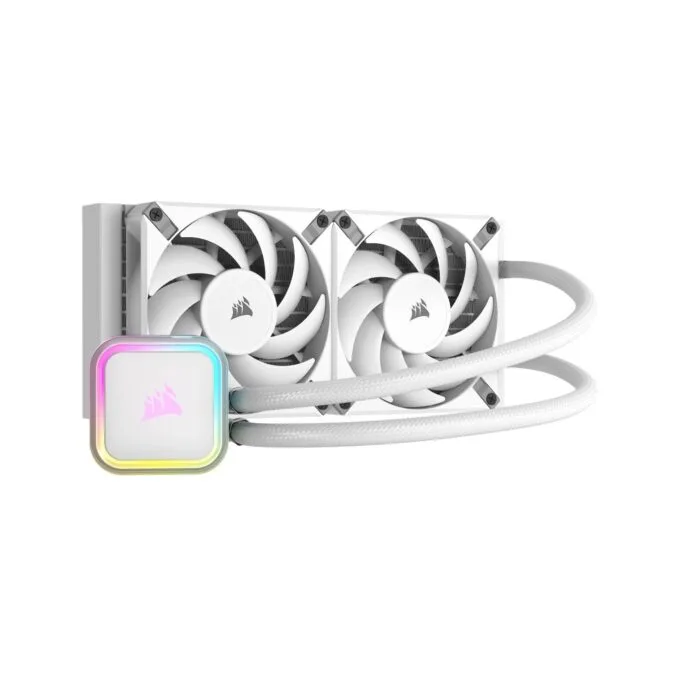 Corsair iCUE H100i RGB Elite White 240mm AIO Liquid CPU Cooler — image 1
