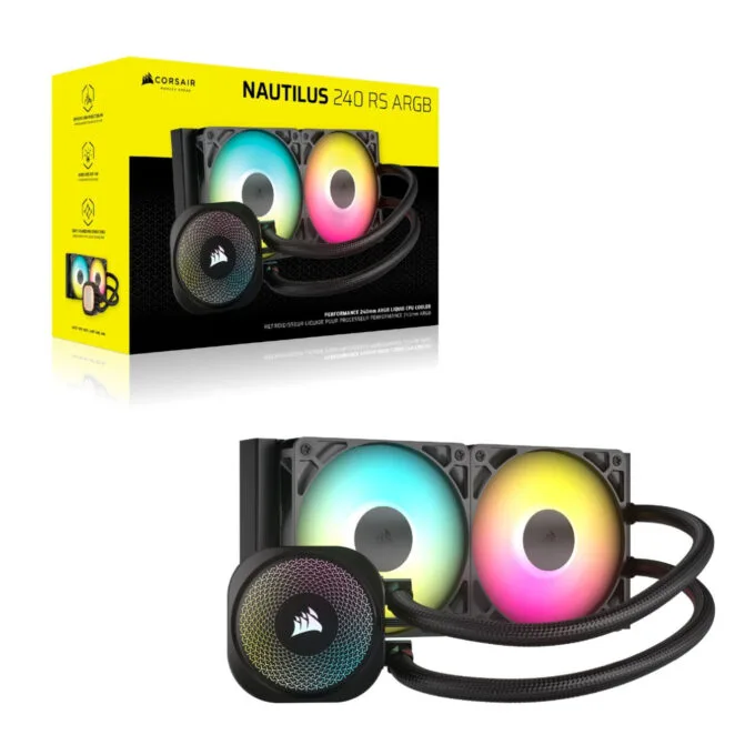 Corsair iCUE Link NAUTILUS 240 RS ARGB - 240mm AIO Liquid CPU Cooler, Black, ARGB — image 2