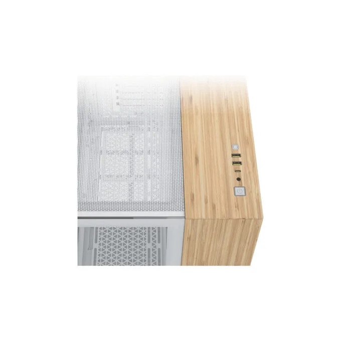 CORSAIR mATX 2500X (Tempered Glass) White Bamboo Wood — image 2