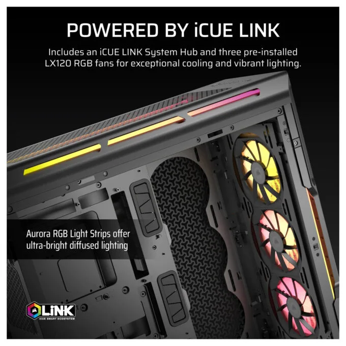 CORSAIR Midi 5000T LX RGB (Tempered Glass) Black — image 4