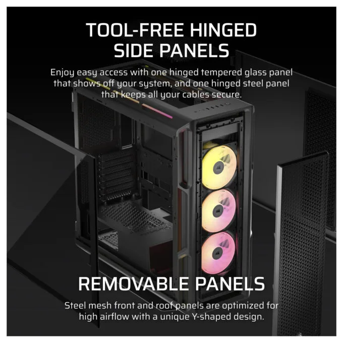 CORSAIR Midi 5000T LX RGB (Tempered Glass) Black — image 9