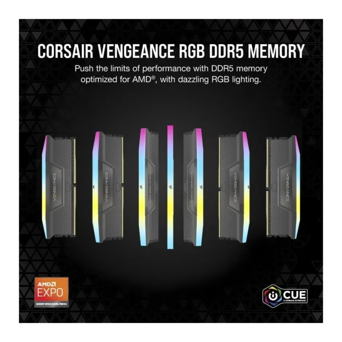 CORSAIR VENGEANCE RGB B DDR5 64GB (2x32GB) PC5200 CL40 — image 6